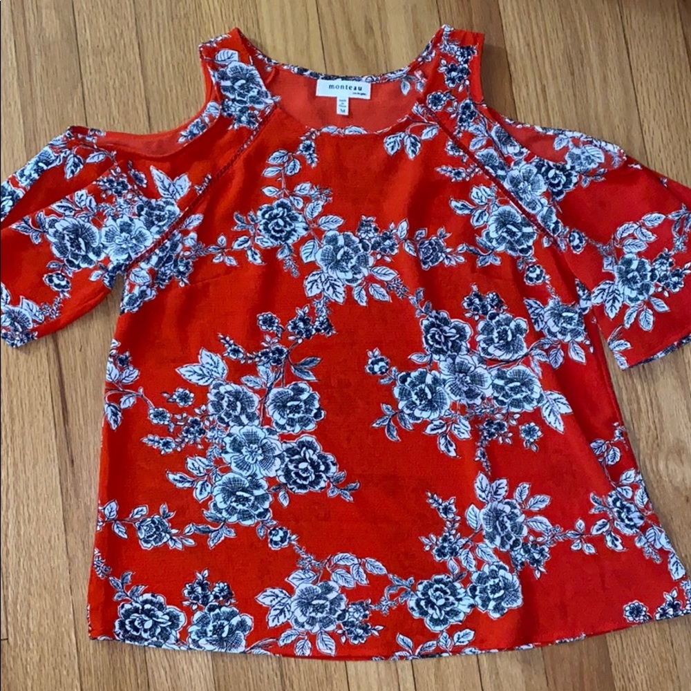 Monteau • Women’s Open Shoulder Blouse